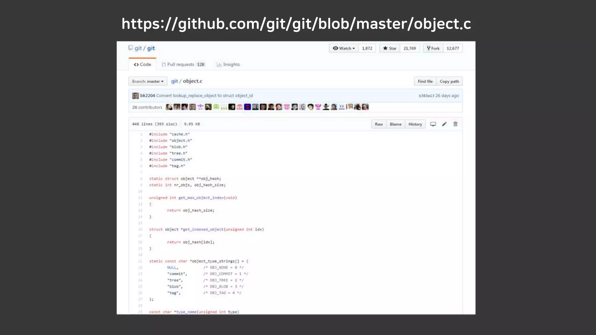 https://github.com/git/git/blob/master/object.c
 