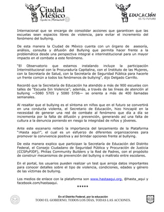 Busca Secretaría de Educación blindar planteles educativos y erradicar el bullying