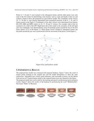 FACIAL EXTRACTION AND LIP TRACKING USING FACIAL POINTS | PDF