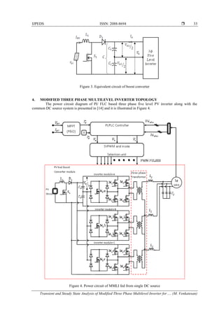 Transient and Steady State Analysis of Modified Three Phase Multilevel ...