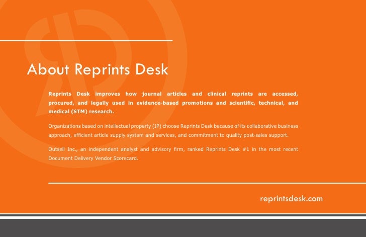Article Services Guide From Reprints Desk