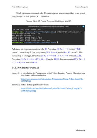 20 contoh program python sederhana | pdf Images High... 0412-Cek Keterbagian Menggunakan Python.pdf
