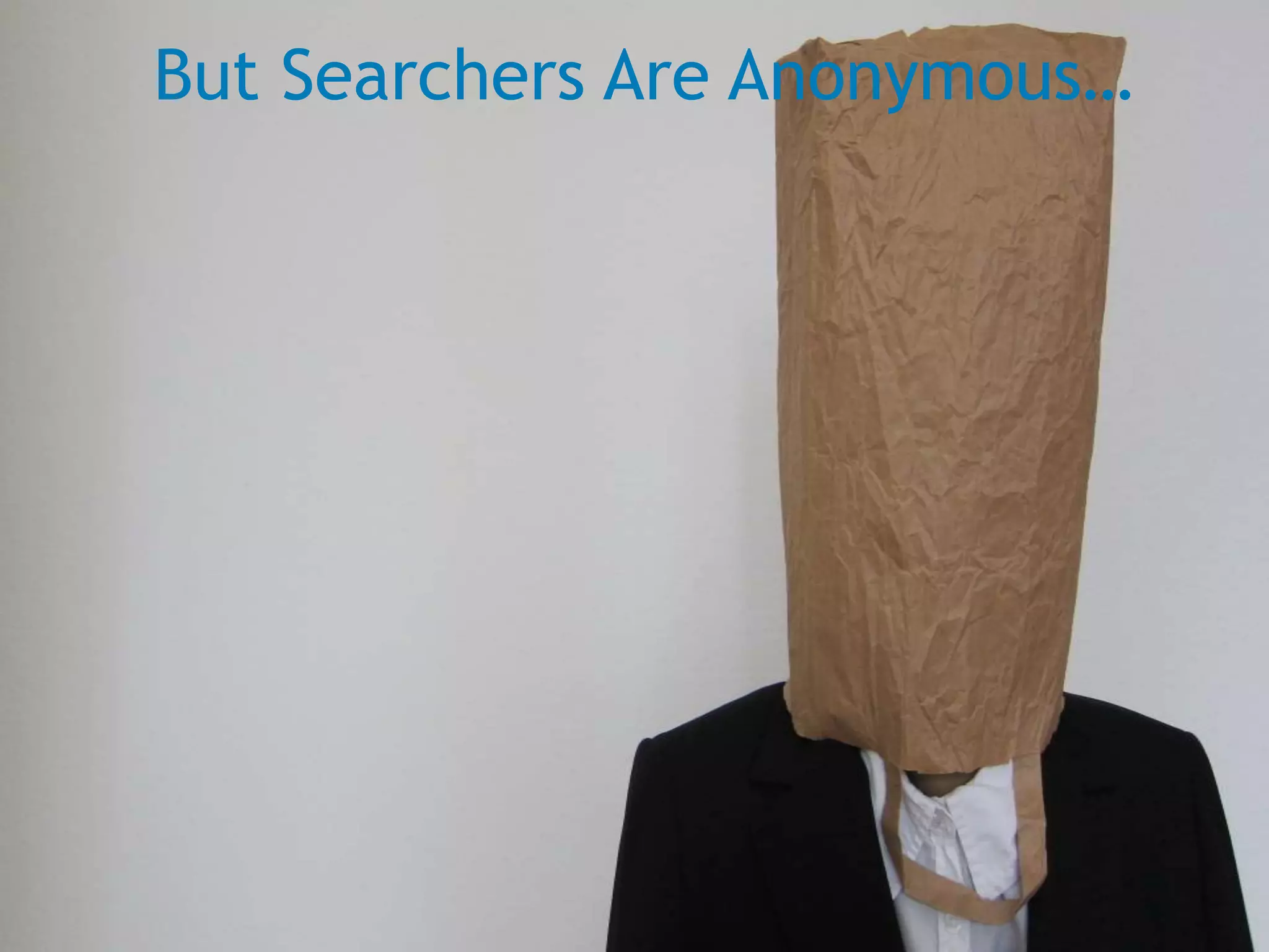 67WordStream Confidential
Live
But Searchers Are Anonymous…
 