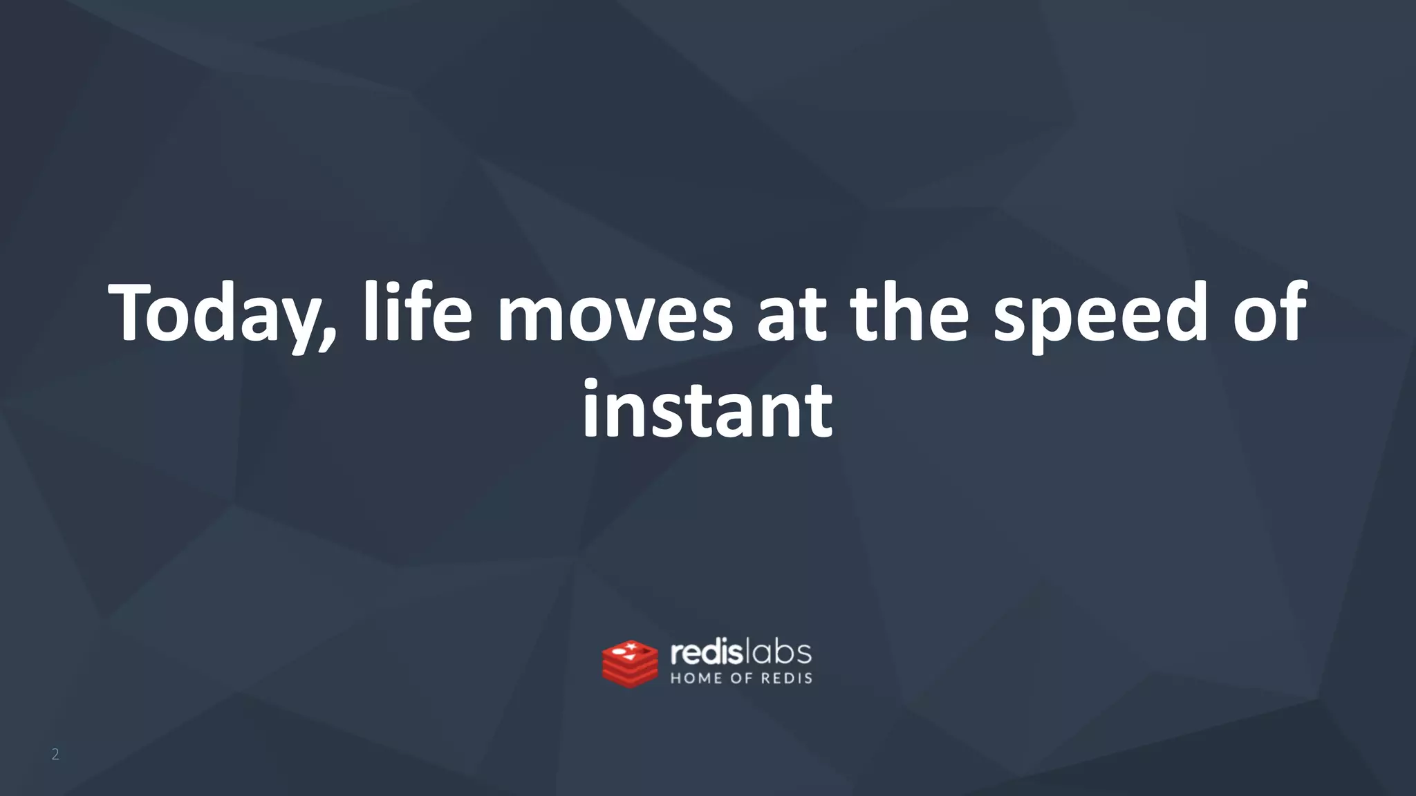 Today, life moves at the speed of
instant
2
 