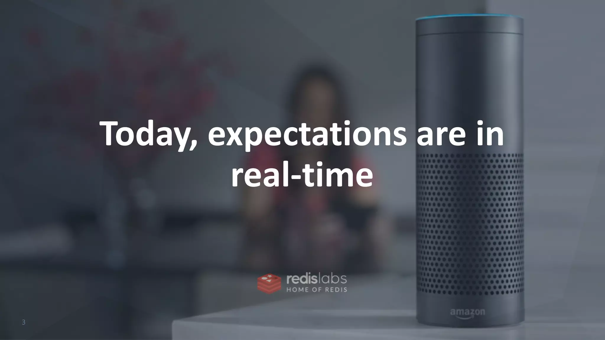 Today, expectations are in
real-time
3
 