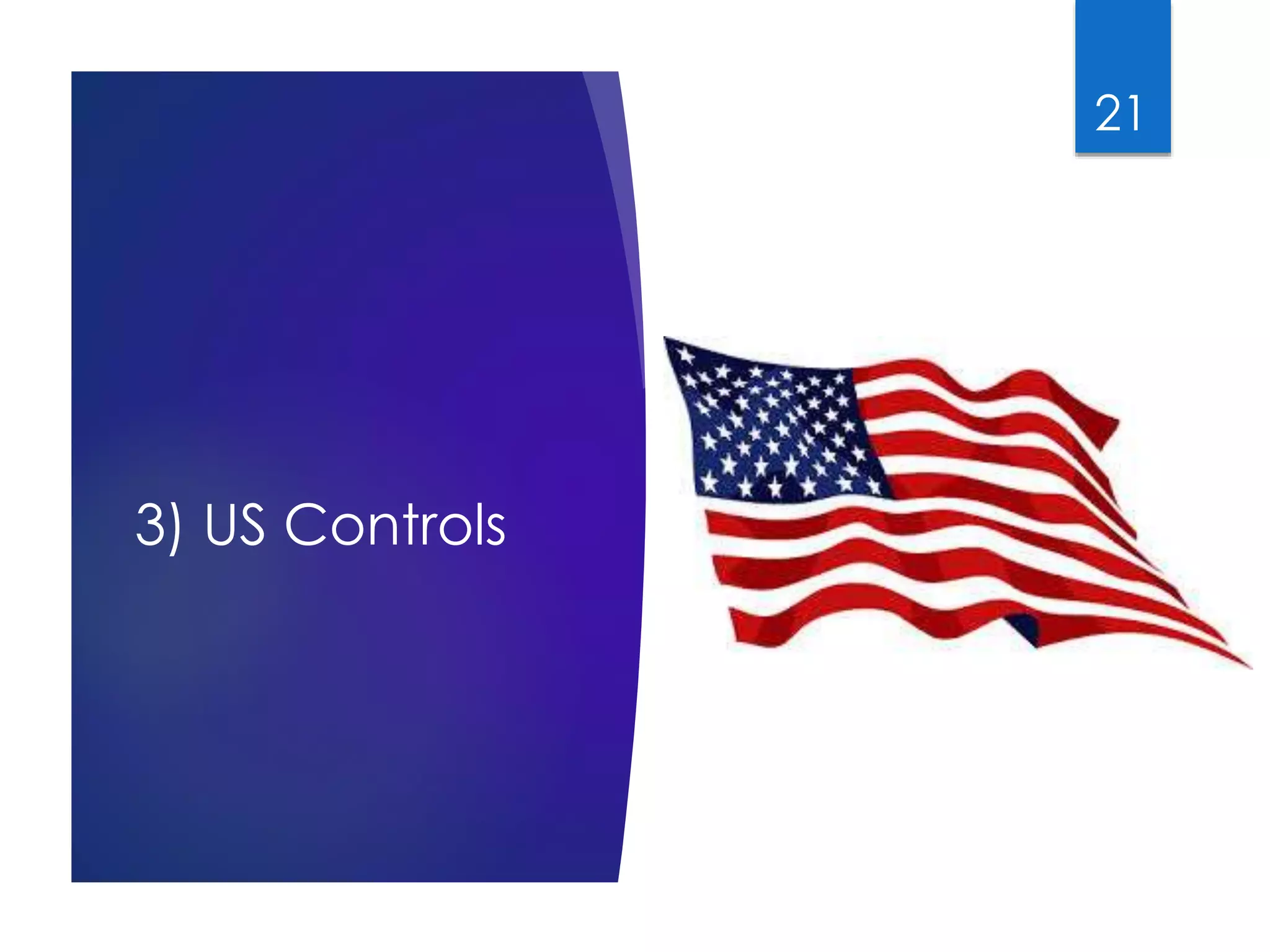 3) US Controls 
21 
 