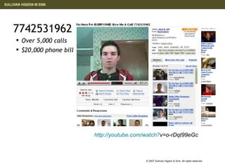 7742531962 Over 5,000 calls $20,000 phone bill http: //youtube .com/watch? v=o-rDqt99eGc