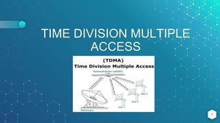 TIME DIVISION MULTIPLE
ACCESS
7
 