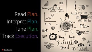 9
Read Plan.
Interpret Plan.
Tune Plan.
Track Execution.
 