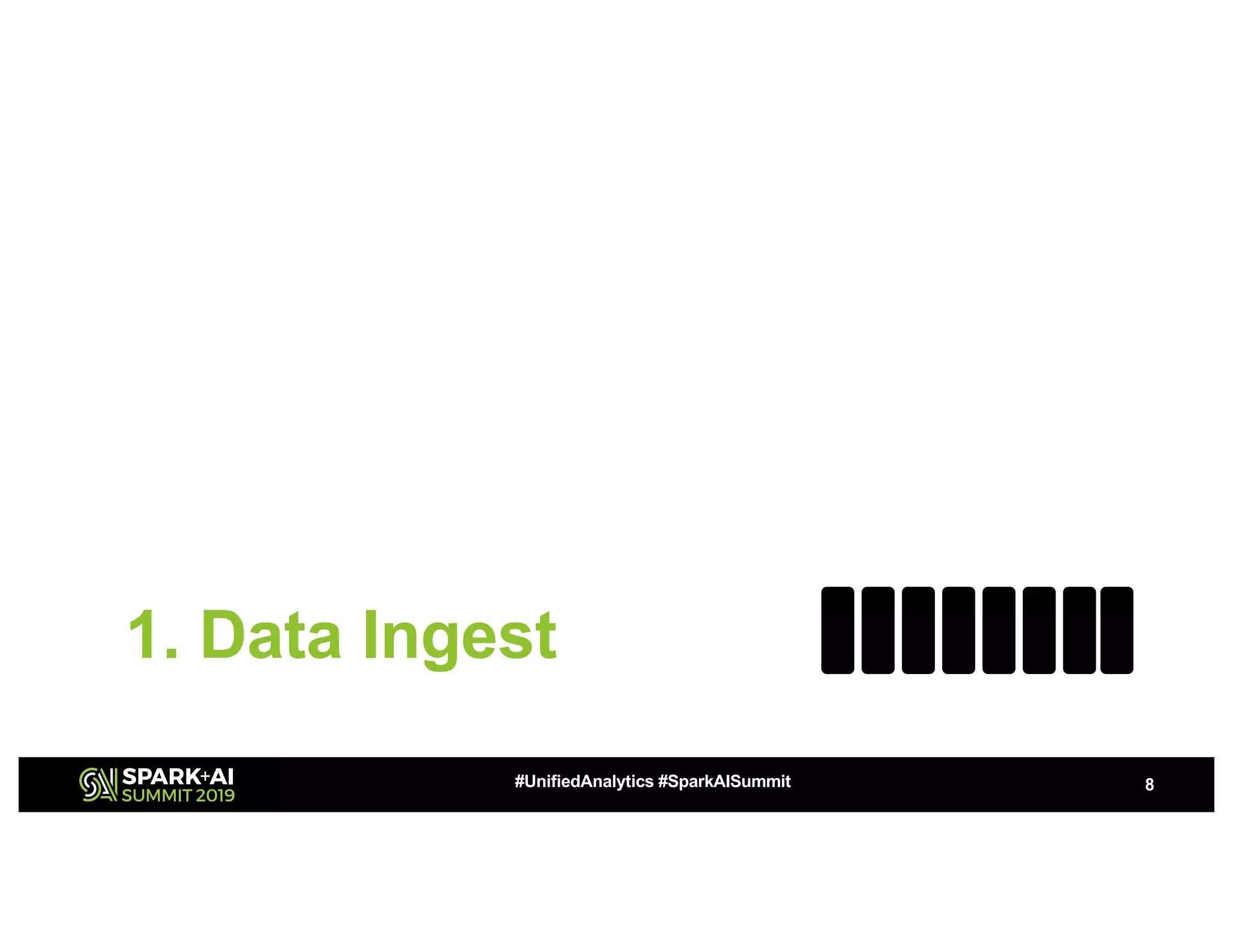 1. Data Ingest
8#UnifiedAnalytics #SparkAISummit
 