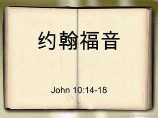 约翰福音
John 10:14-18
 