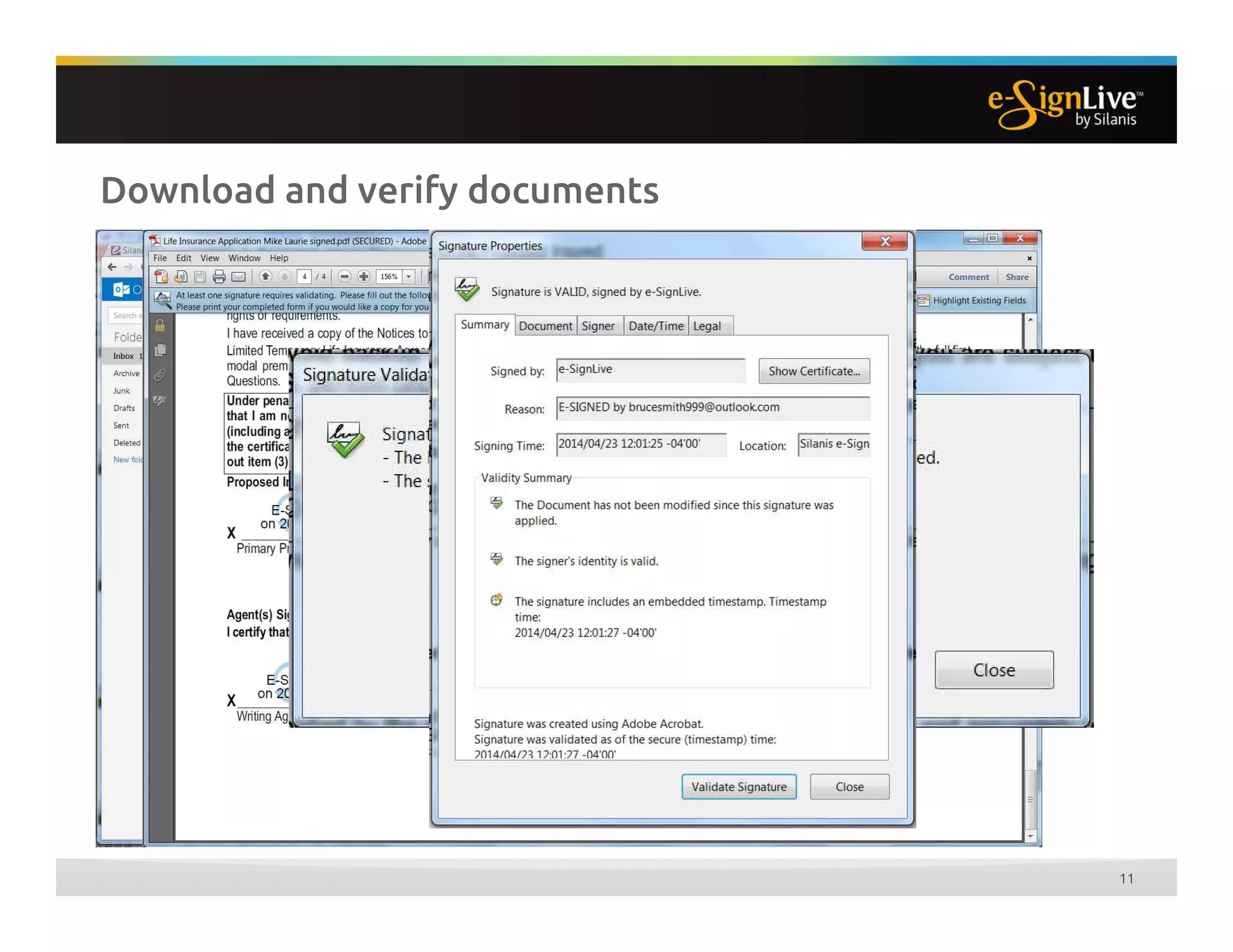 Download and verify documents
11
 
