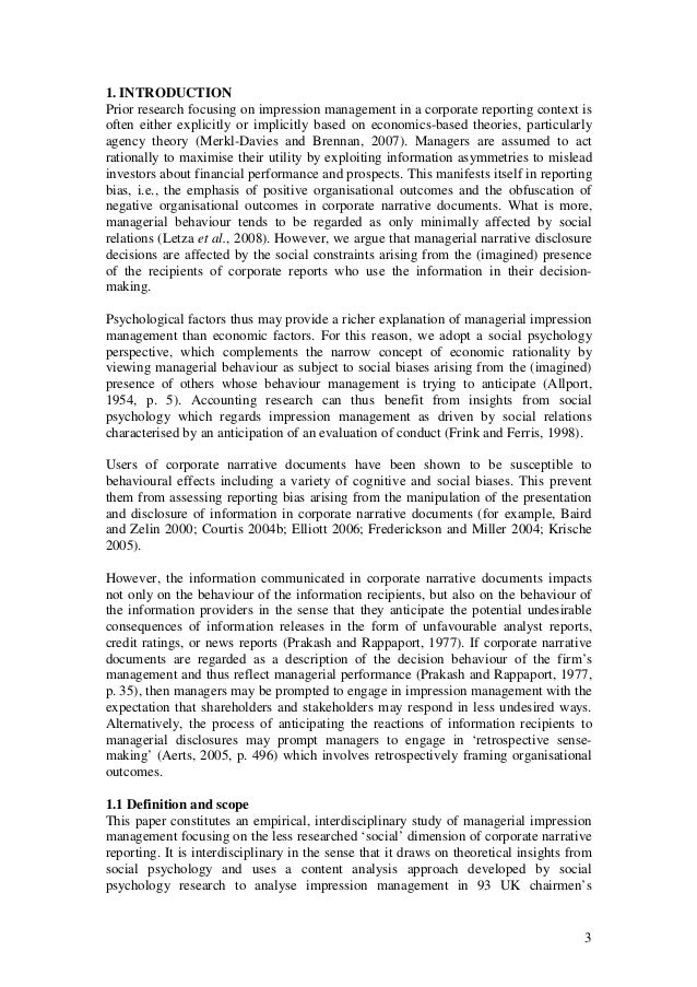 Impression management article picture