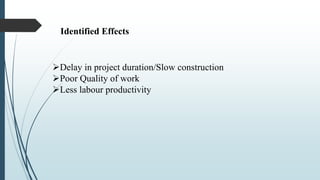 Shortage of Skilled Labour in Construction Industry of Sri Lanka | PPTX