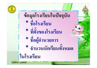 ครูรัตนา จุรุพันธ
*&# % ) ! ' ? ;++,(
* "#) ! '
* *# ) ! '
* "#<%&#F 'ก
* +F ก! ' $ >
? ) ! '
 