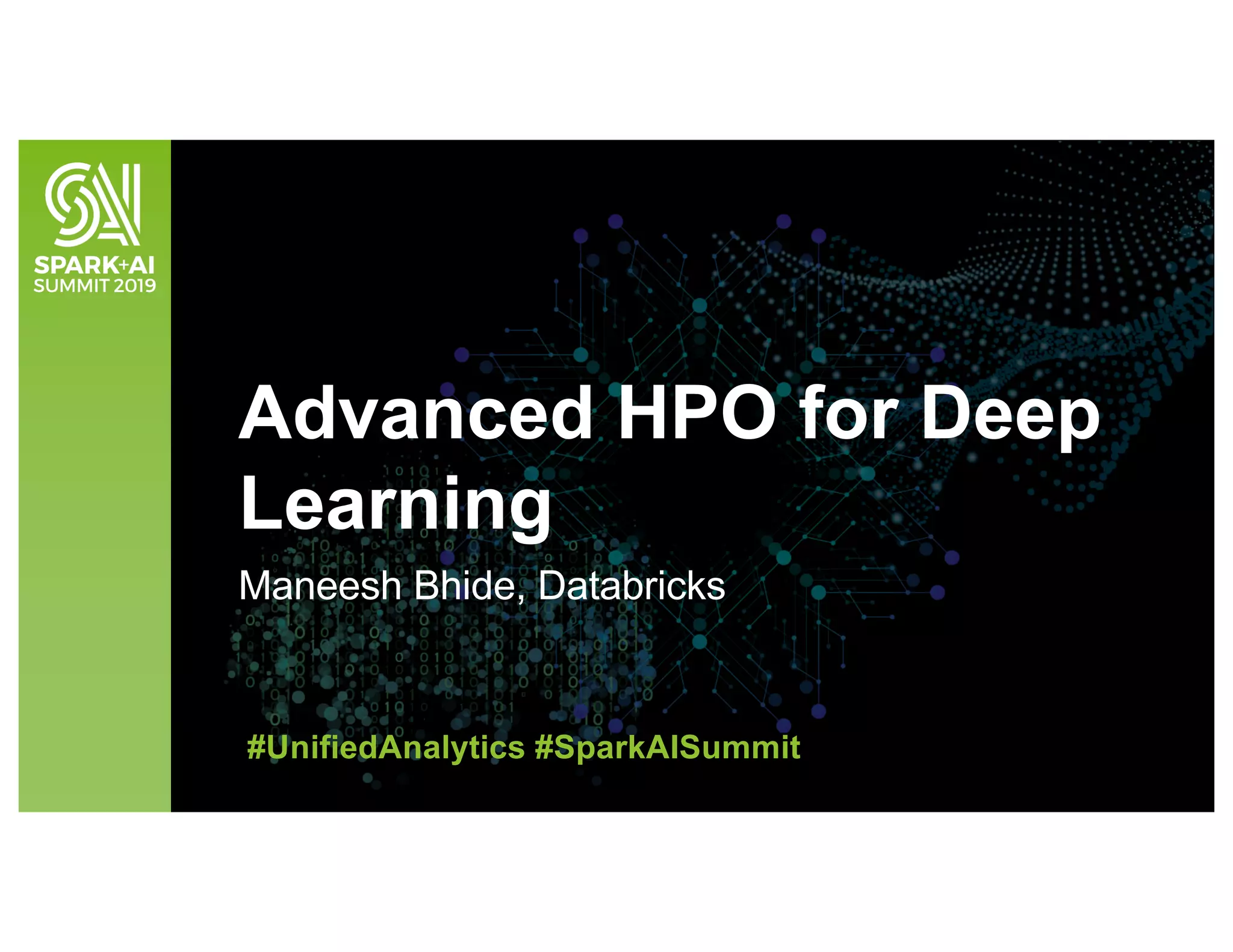 Advanced Hyperparameter Optimization for Deep Learning with MLflow | PPT
