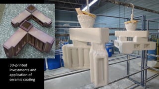 3D-printed
investments and
application of
ceramic coating
 