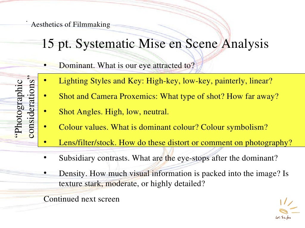 Film Aesthetics I