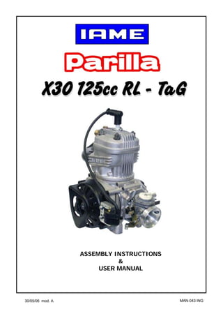 Manual Go-kart Parilla Engine X30.eng