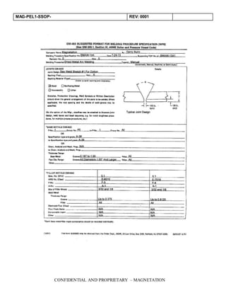 MAG-PEL1-SSOP- REV: 0001
CONFIDENTIAL AND PROPRIETARY – MAGNETATION
 