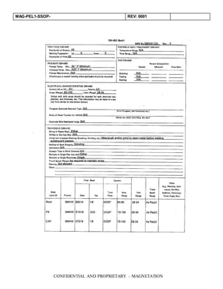 MAG-PEL1-SSOP- REV: 0001
CONFIDENTIAL AND PROPRIETARY – MAGNETATION
 