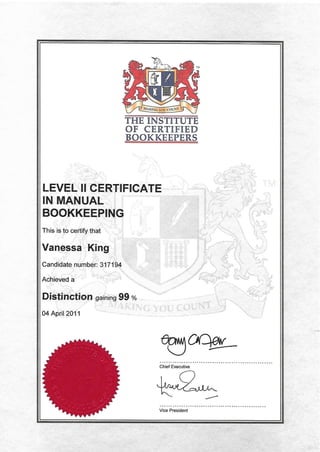 Level 3 Computerised Bookkeeping