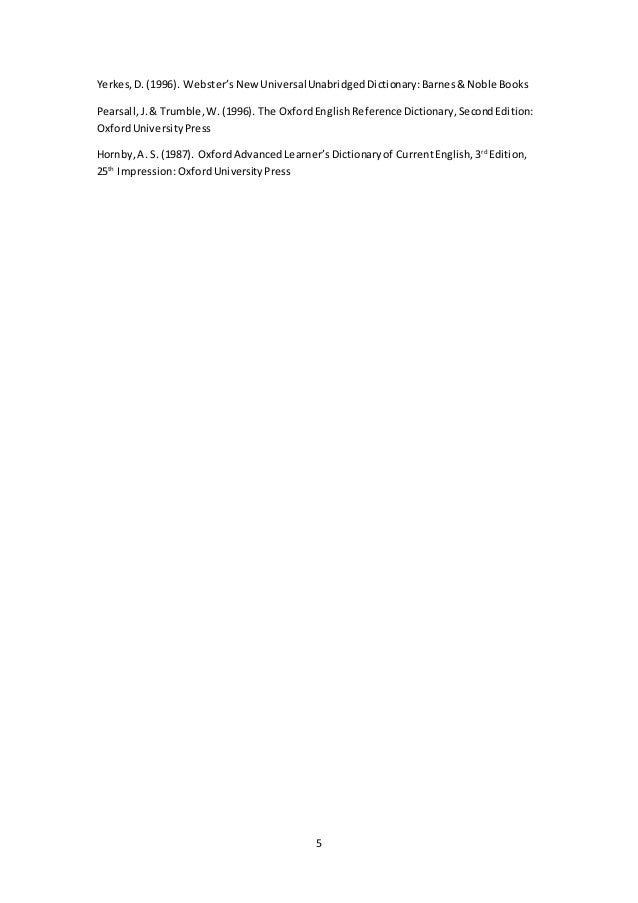 Lexicography Assignment Iii Lexicography Assignment Iii