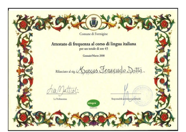 Italian Certificate(Course in Italy)