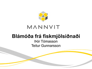 Blámóða frá fiskmjölsiðnaði
Þór Tómasson
Teitur Gunnarsson
 