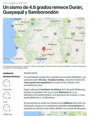 SISMO EN DURAN, SAMBORONDON Y GUAYAQUIL