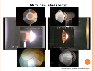 30/01/12 Seduta di Laurea – Daniel Guariglia
Istanti iniziali e finali del test
 