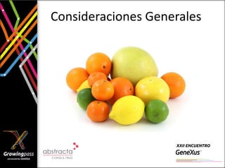 Consideraciones Generales
 