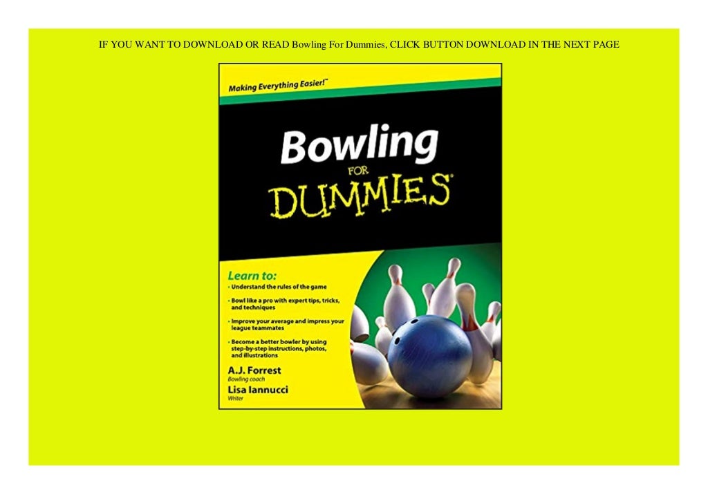 [PDF] DOWNLOAD⚡ Bowling For Dummies