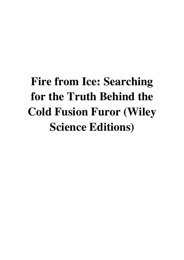 Fire from ice mallove pdf