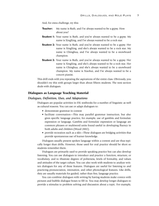 Drills, Dialogues, and Role Plays | PDF