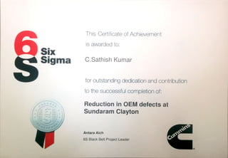 six sigma certification | PDF