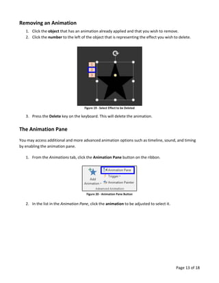 Powerpoint 2016 transitions animations timing the presentation | PDF