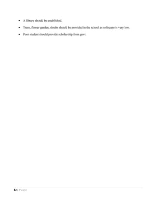 Case Study Report on Jahan Nagar Primary School | PDF