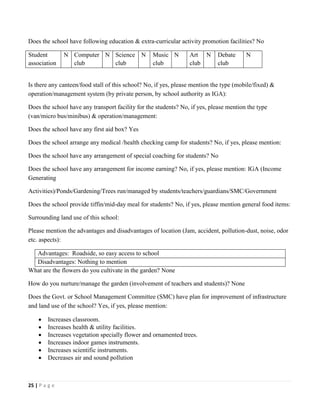 Case Study Report on Jahan Nagar Primary School | PDF