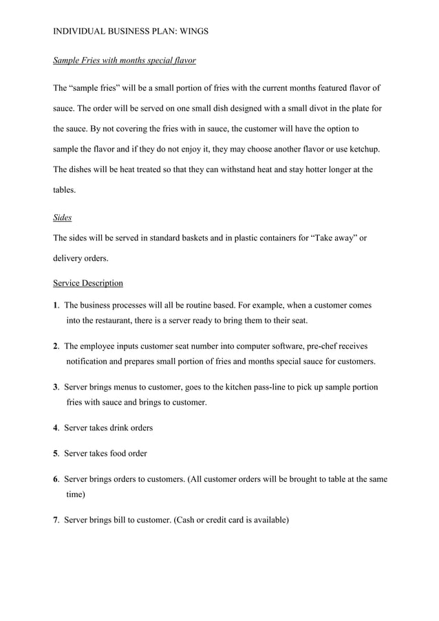 Wings International Business Plan