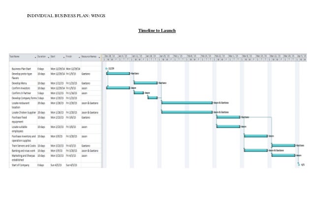 business plan timeline