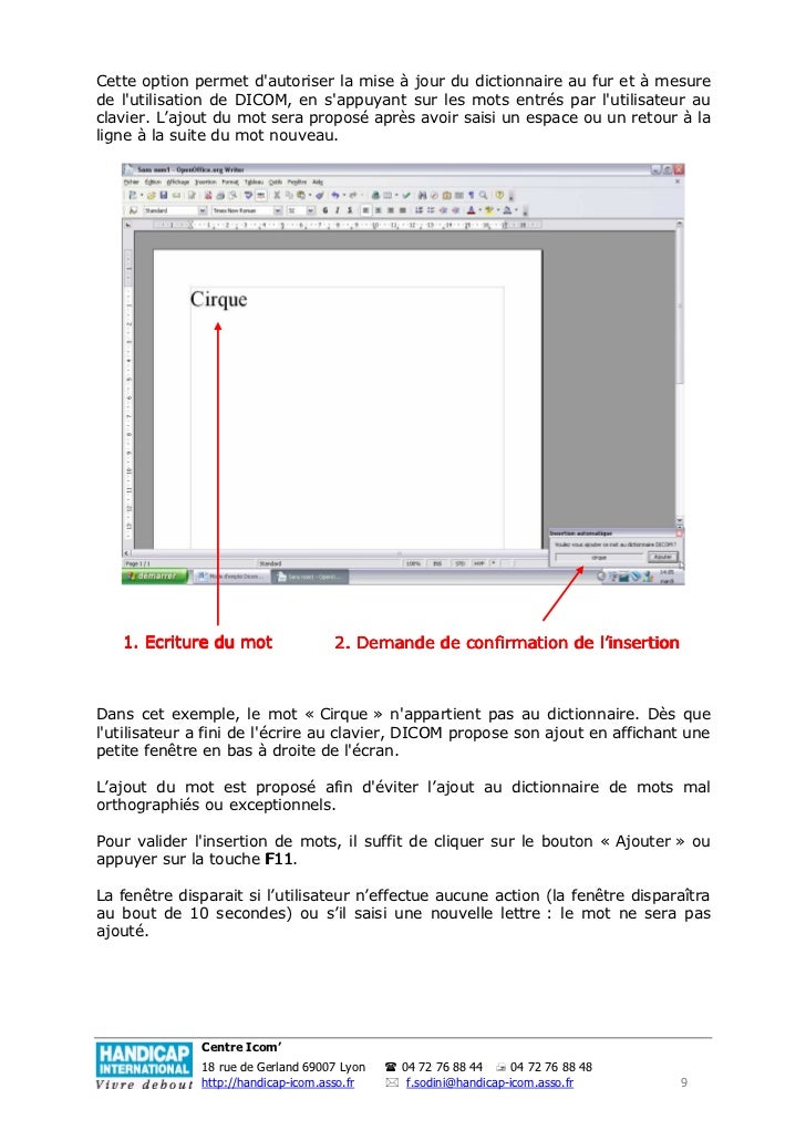 dicom dictionnaire prdictif