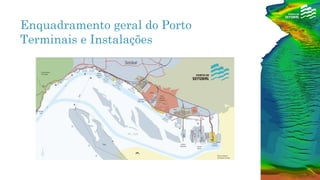 Enquadramento geral do Porto
Terminais e Instalações
 
