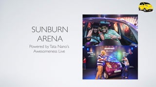 SUNBURN
ARENA
Powered byTata Nano’s
Awesomeness Live
 