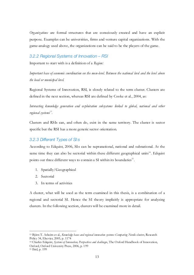 Master thesis innovation