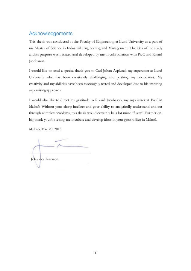 Master thesis on innovation