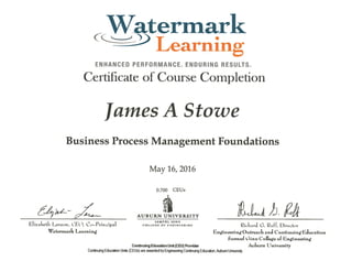 Certificate - Business Process Training Courses