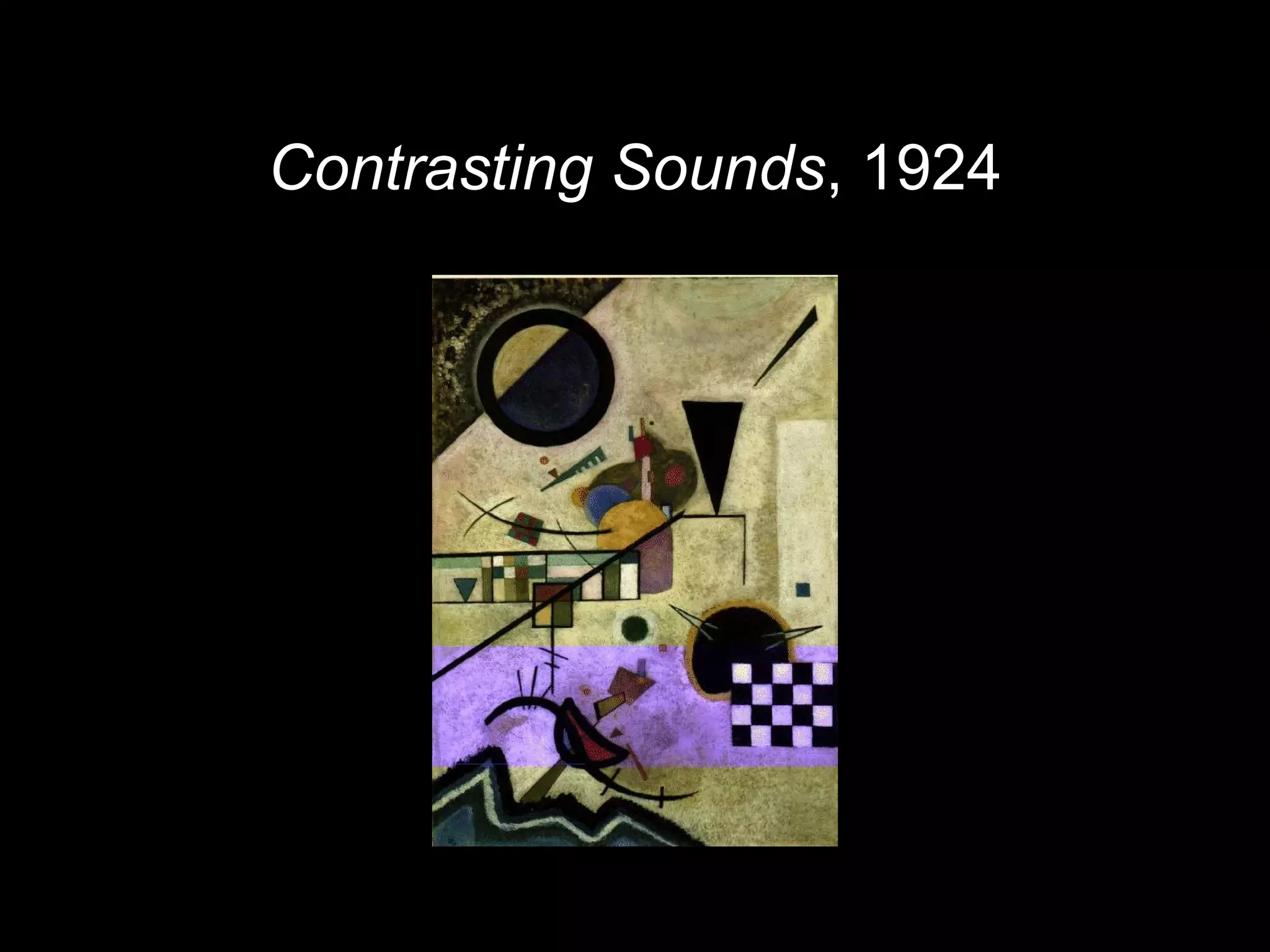 Contrasting Sounds, 1924
 