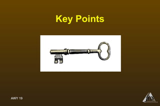 AWY 19
®
Key Points
 