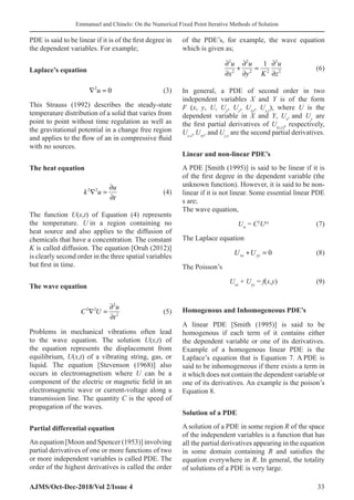 On the Numerical Fixed Point Iterative Methods of Solution for the ...